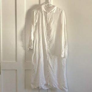 CP Shades white linen shirt dress